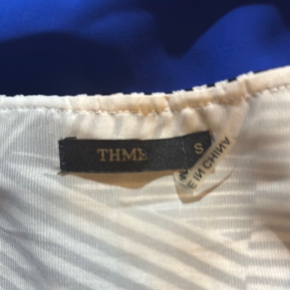 Black and White Striped Dress with Blue Bottom by THML Size Small - Picture 7 of 10